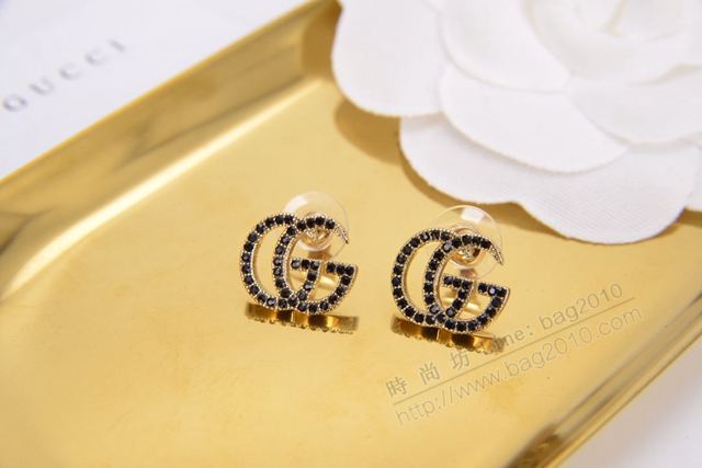 GUCCi飾品 古馳925純銀針耳環 Gucci施華洛世奇水晶耳釘  zgbq1206